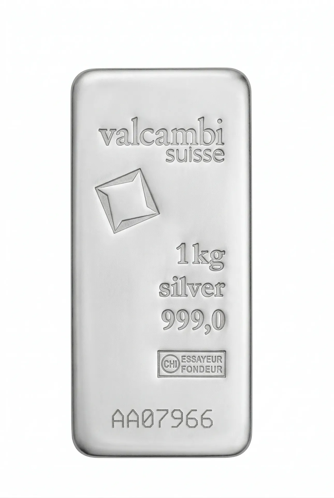 Hopeaharkko 1kg Valcambi