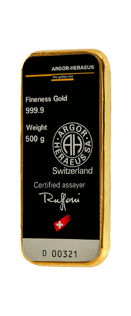 Kultaharkko 500g Argor-Heraeus taka