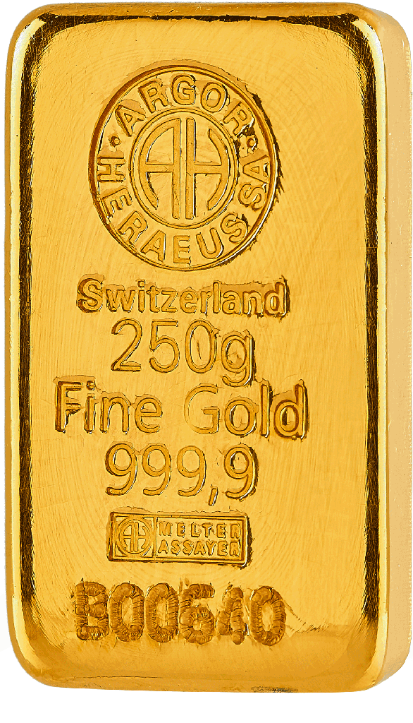 Gold Bar 250g Argor-Heraeus