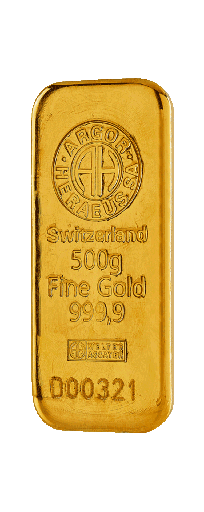 Gold Bar 500g Argor-Heraeus