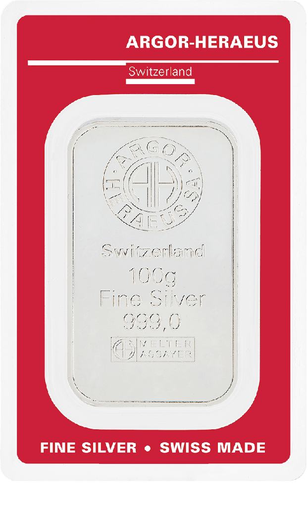 Silver bar 100g Argor-Heraeus