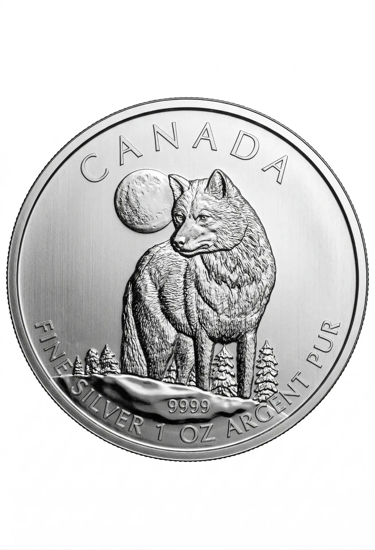 Silver coin 1oz Timber Wolf Canada