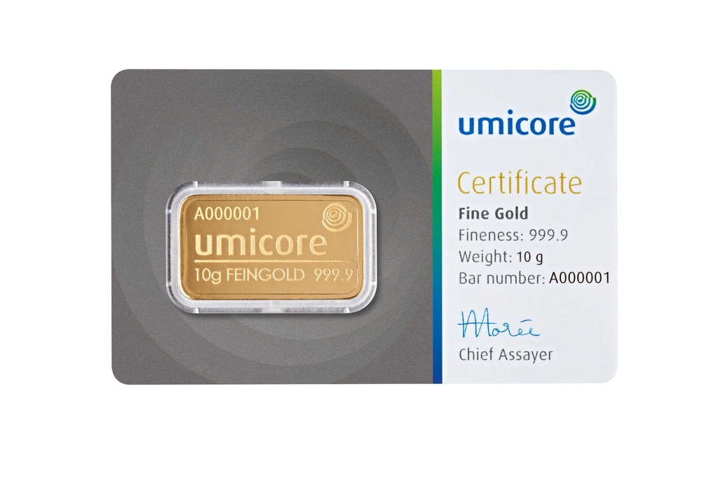 Gold bar 10g Umicore