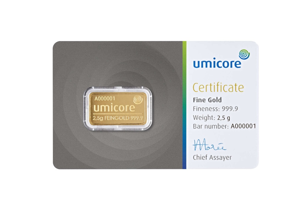 Gold bar 2,5g Umicore