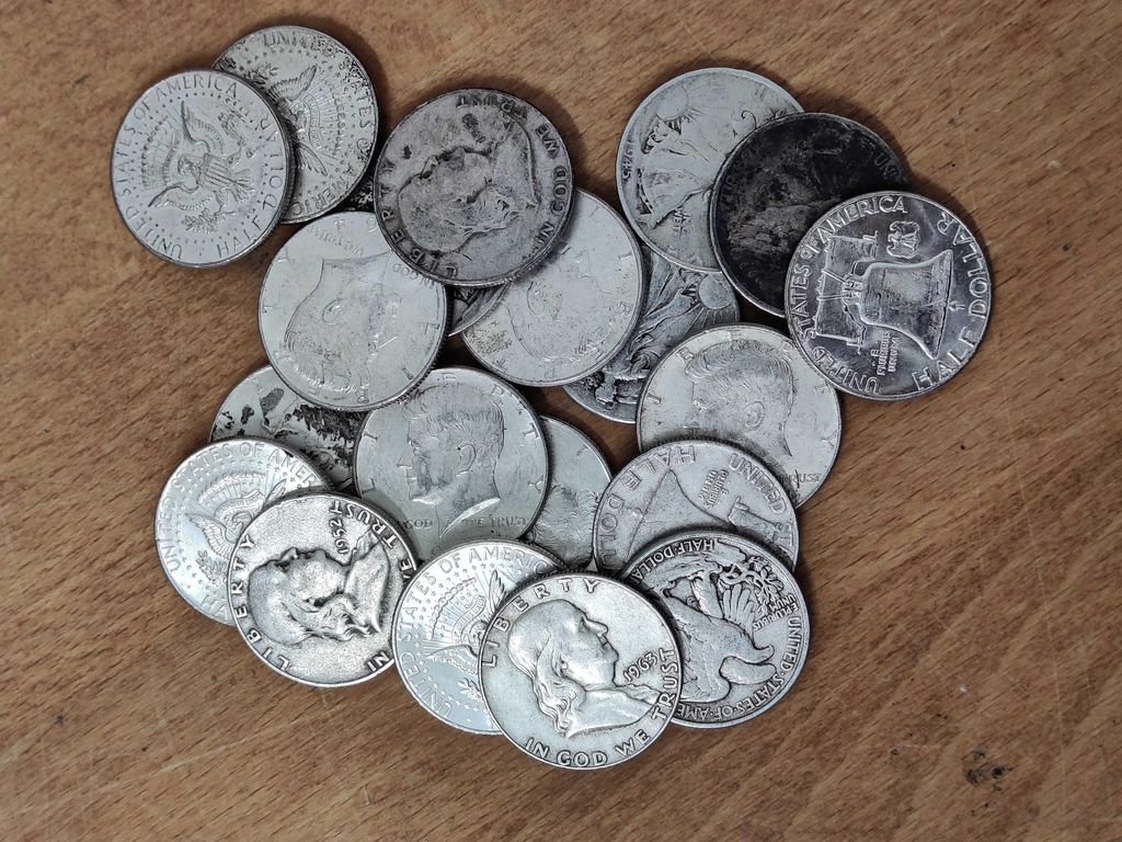 Hopeakolikoita USA, 20kpl half dollar