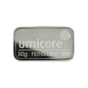 Silver bar 50g Umicore