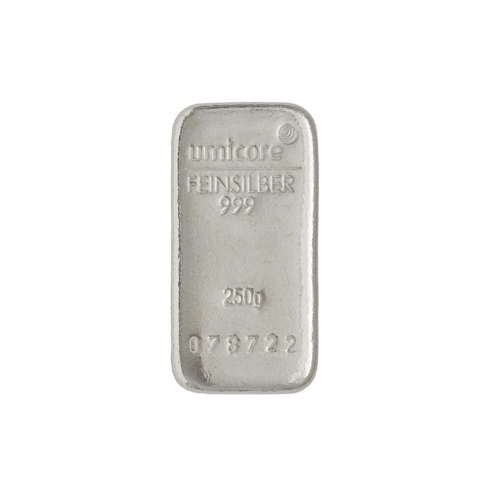 Silver bar 250g Umicore