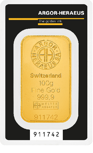 Gold Bar 100g Argor-Heraeus