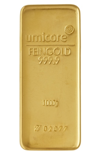 Gold bar 1000g Umicore