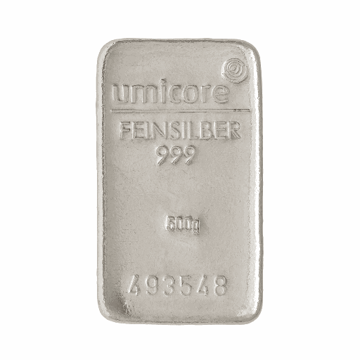 Silver bar 500g Umicore