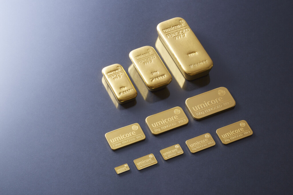 gold bars big and small umicore